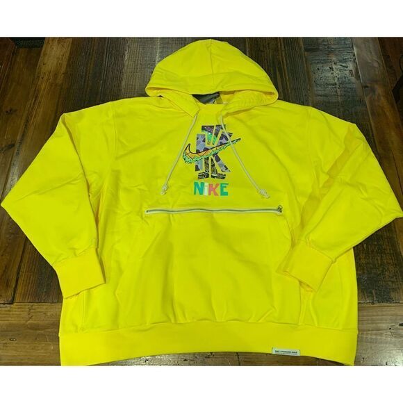 Nike Kyrie Best of What The DRI-FIT Pullover Hoodie Yellow 2XL XXL DD9012-731 - Picture 1 of 3